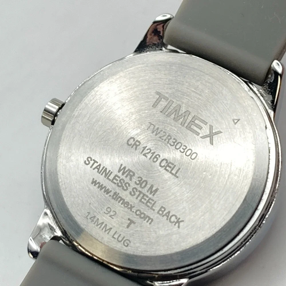 Timex Easy Reader Women's Watch 30mm Silver Tone Indiglo Silicone WR New Battery